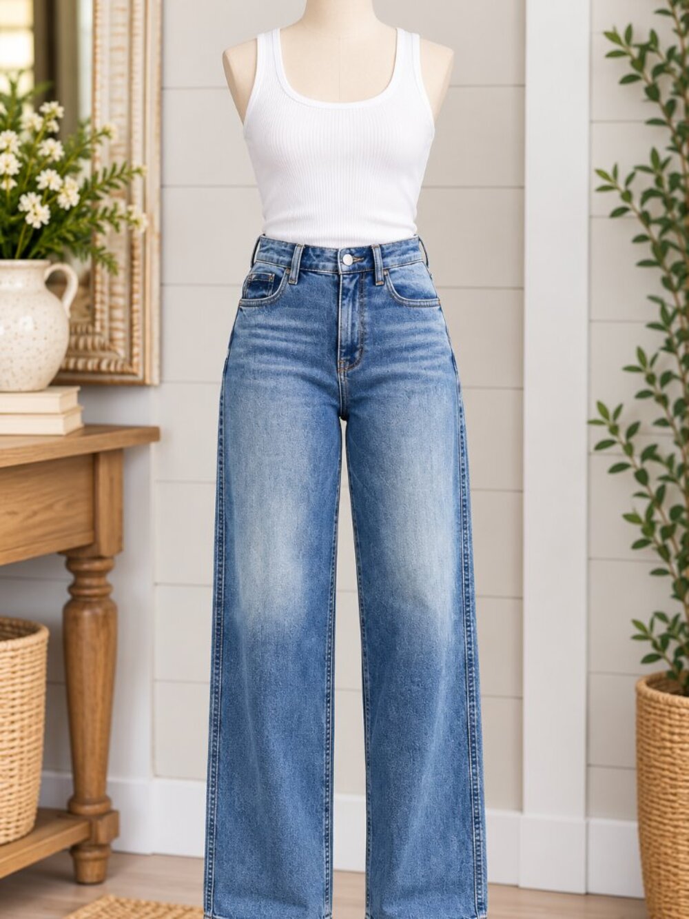 Judy Blue High Waist Angelina Column Straight Leg Jeans image
